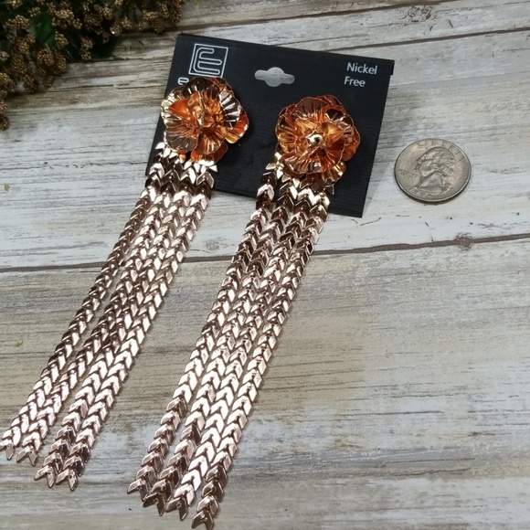 NWT Copper Post Dangle Earrings - Picture 2 of 5